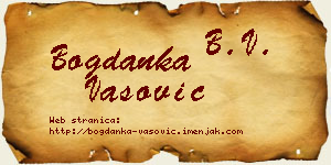 Bogdanka Vasović vizit kartica
